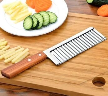 Potato Chips Wavy Wooden Cutter Knife