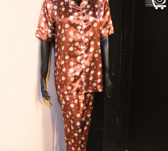 Night Wear For Women In Silk Brown