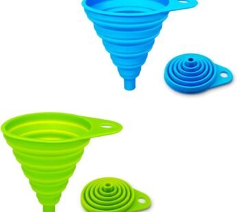 Multipurpose Foldable Silicone Funnel Pack Of 2